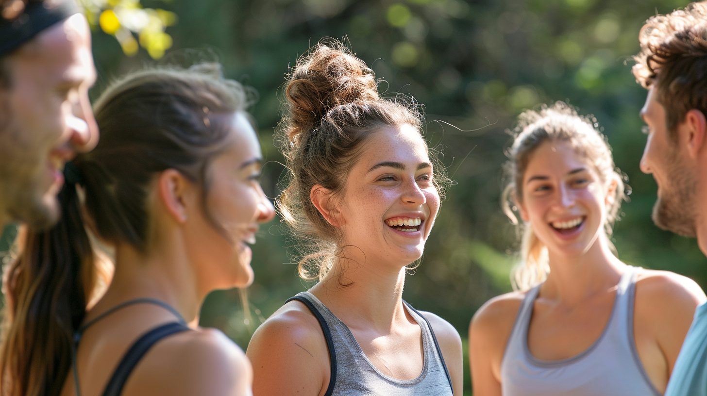 Задоволені учні після заняття йоги